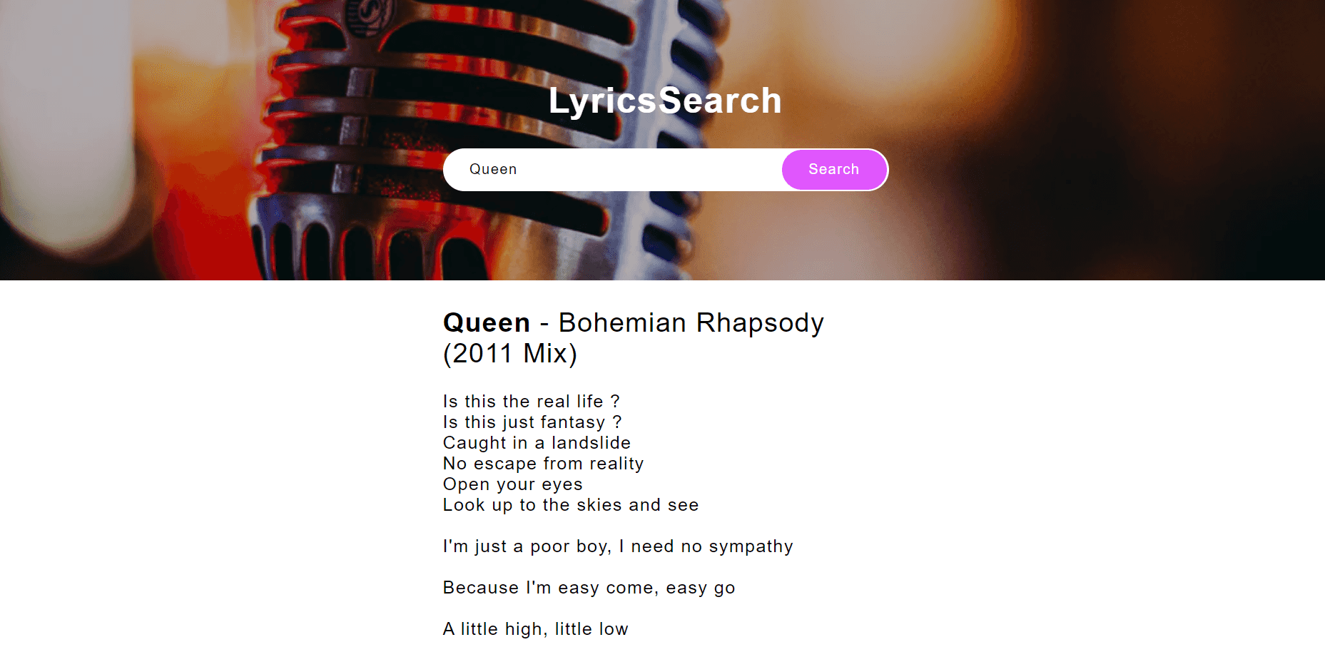 Lyrics Search